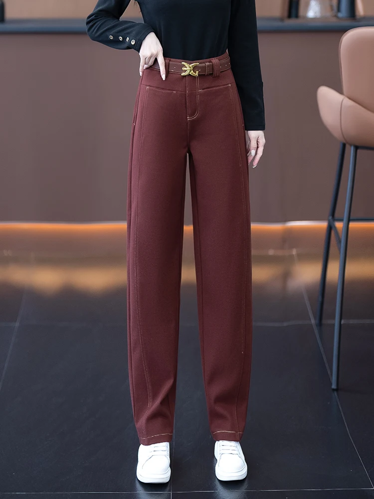 

High Waist Wide Leg Banana Pants Women's Autumn Winter New Style Casual Knife Loose Slimming Scythe Pants Korean Style