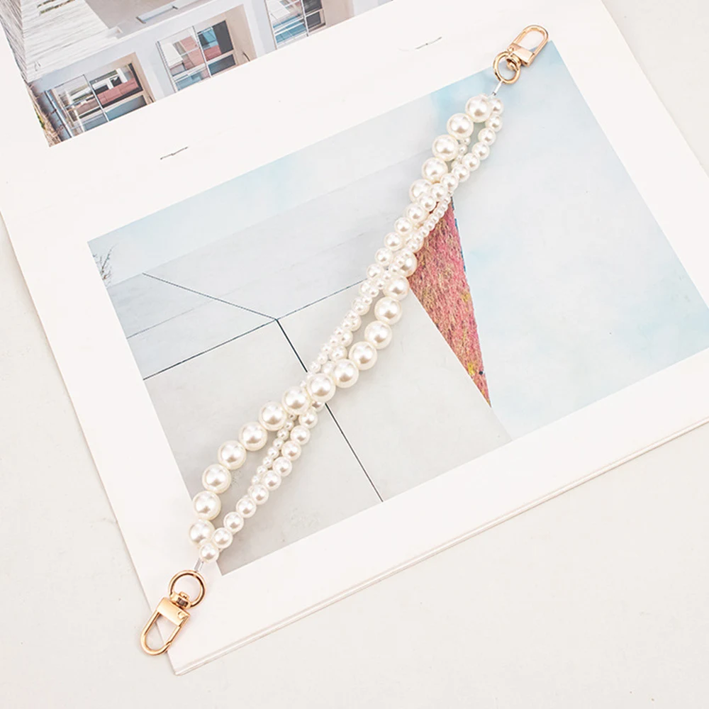 30CM Long Imitation Pearl Bag Chain High Quality Decoration Accessories DIY Mobile Phone Case Chain Fashion Bag Straps For Woman