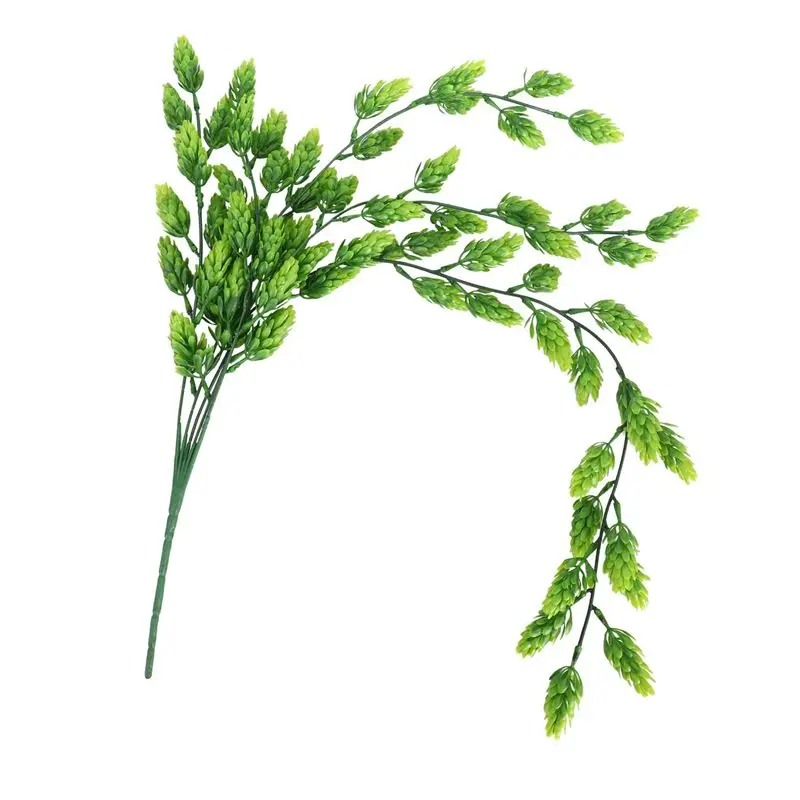 

ABKW-15Pcs Artificial Flower Hops Vine Garland Plant Fake Hanging Vine Greenery For Indoor Outdoor Front Porch Flower Decor