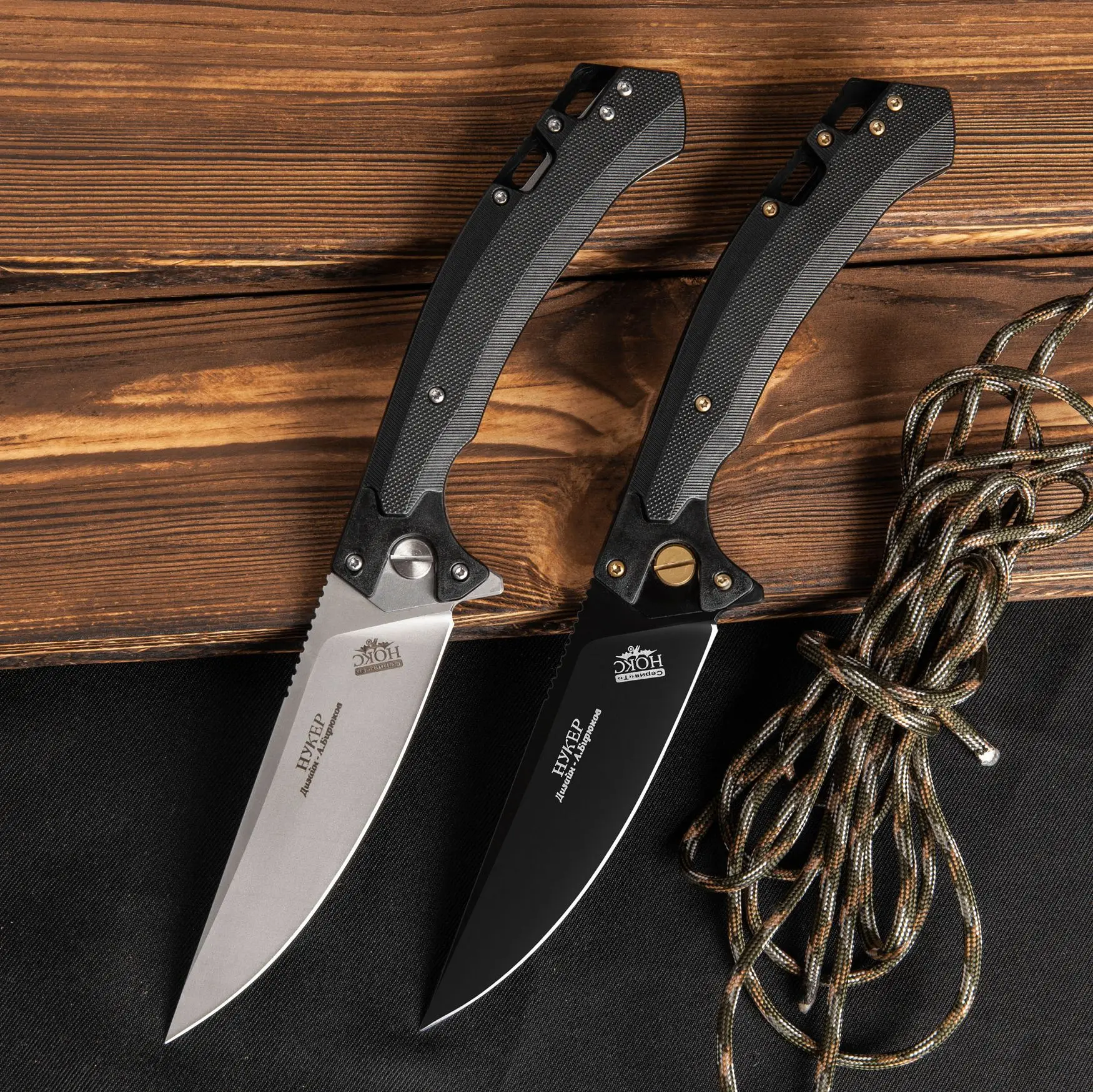 Stainless Steel 440C Folding Knife with Black Nylon Fiber Handle Portable Household Fruit EDC Carry-on Tool Knife Men's Gift