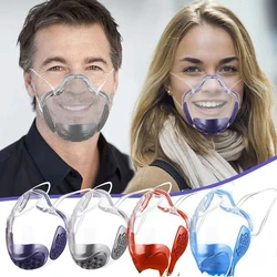 Schutz Maske Transparent Mund Abdeckung Erwachsene Langlebig Maske Gesicht Schild Kombinieren Kunststoff Mehrweg Anti-Dunst Staubdicht Maske