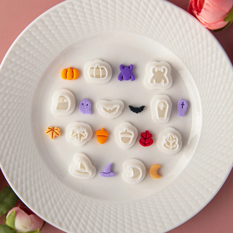 Halloween Serie Mini Polymeer Klei Cutter DIY Vleermuis Hoed Pompoen Spookvormige Klei Snijvormen voor DIY Oorbel Sieraden Handgereedschap