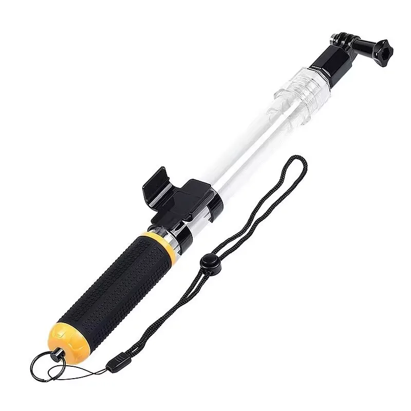 PyroGraphy 32-61cm Length Panoramic Sport Camera Transparent Telescopic Selfie Stick Buoyancy Stick Float Extension Pole Aquapod