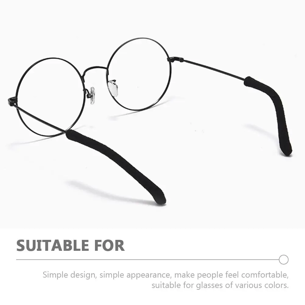 2 Pcs Eyeglass Temple Tip Sleeve Anti-slip Retainer Eyeglasses Spring Grip Arm Leg Non Ear Holder