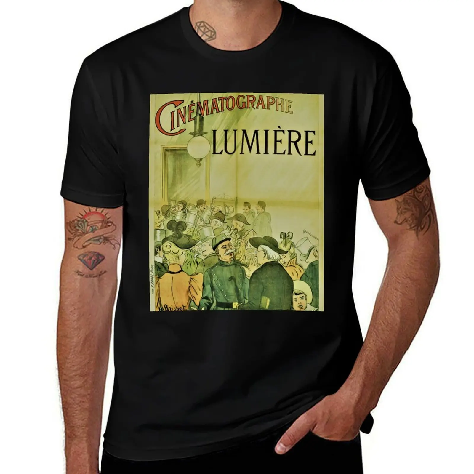 Lumière Brothers Cinematographer poster, 1896 T-Shirt graphic tee shirt customs shirts men graphic