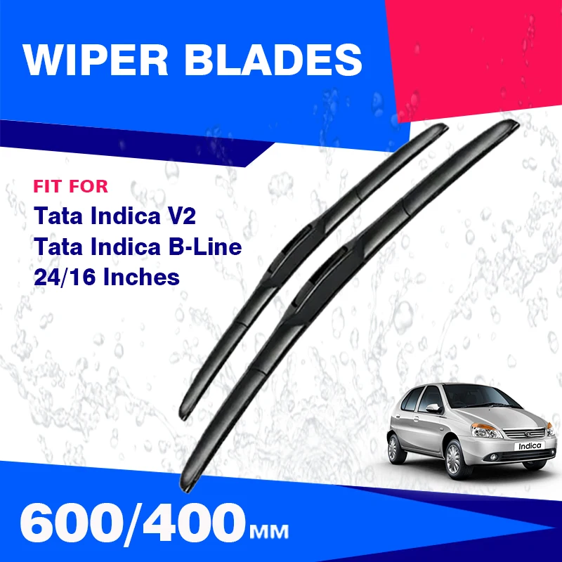 Front Wiper Blades For MG Rover CityRover Tata Indica V2 B Line 2003 2004 2005 Windscreen Windshield Window Brush Accessories