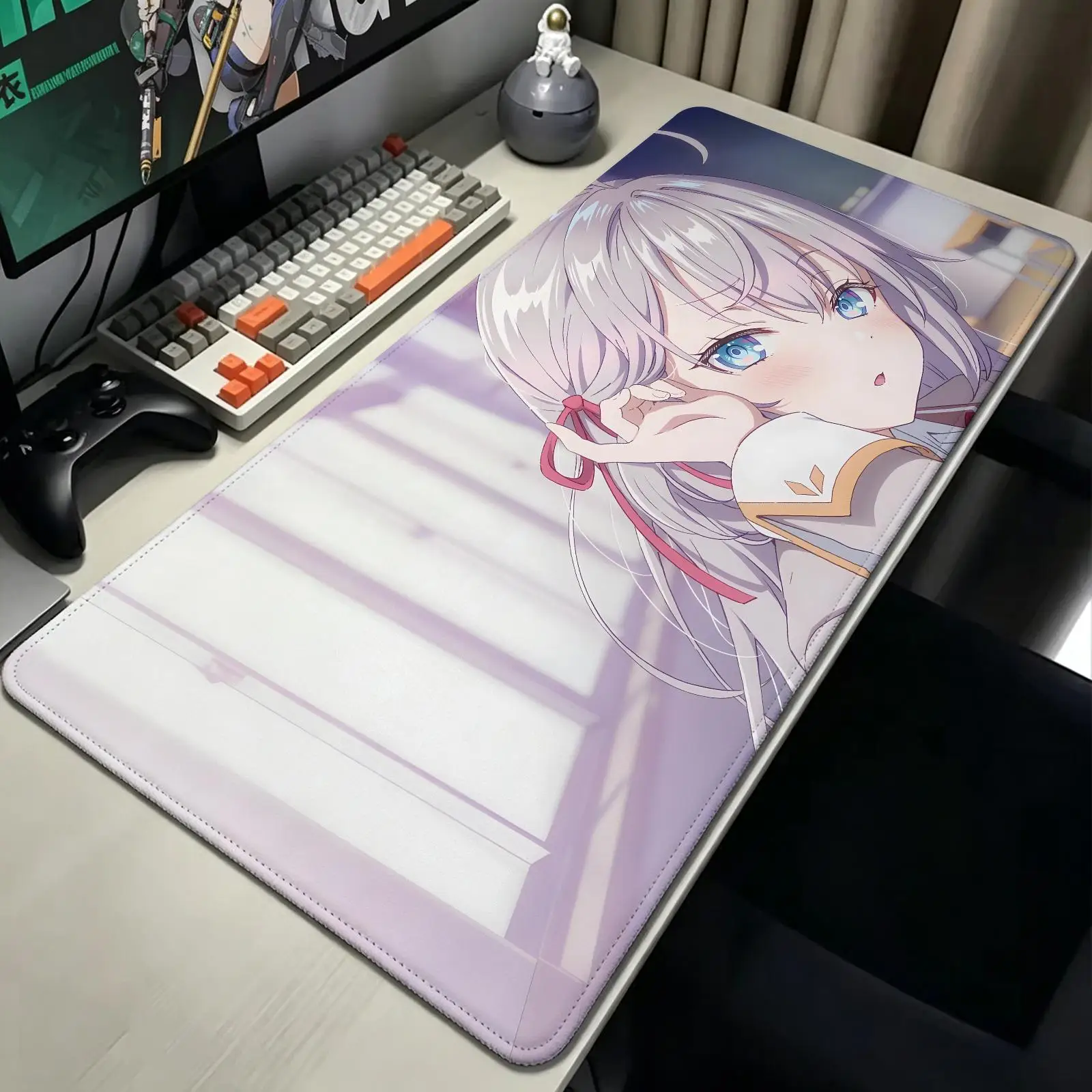 E‑Sports Mousepad, Stitched Wearproof Edges, Smooth Non‑Slip Mat for Desktop Alya Sometimes Hides Her Feelings in Russian