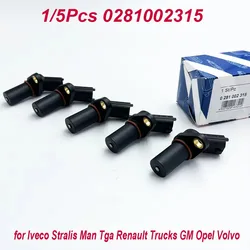 New 1/5Pcs 0281002315 Crankshaft Position Sensor for Iveco Stralis Man Tga Mercedes-Benz MG 27711811 3602120-55D 504096645