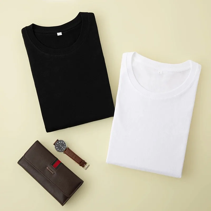 الأبيض القطن الخالص طويل Sve تي شيرت المرأة ربيع الخريف سليم صالح الأساسية بلا ملابس داخلية قاعدة طبقة irt تخفيف Sle #3