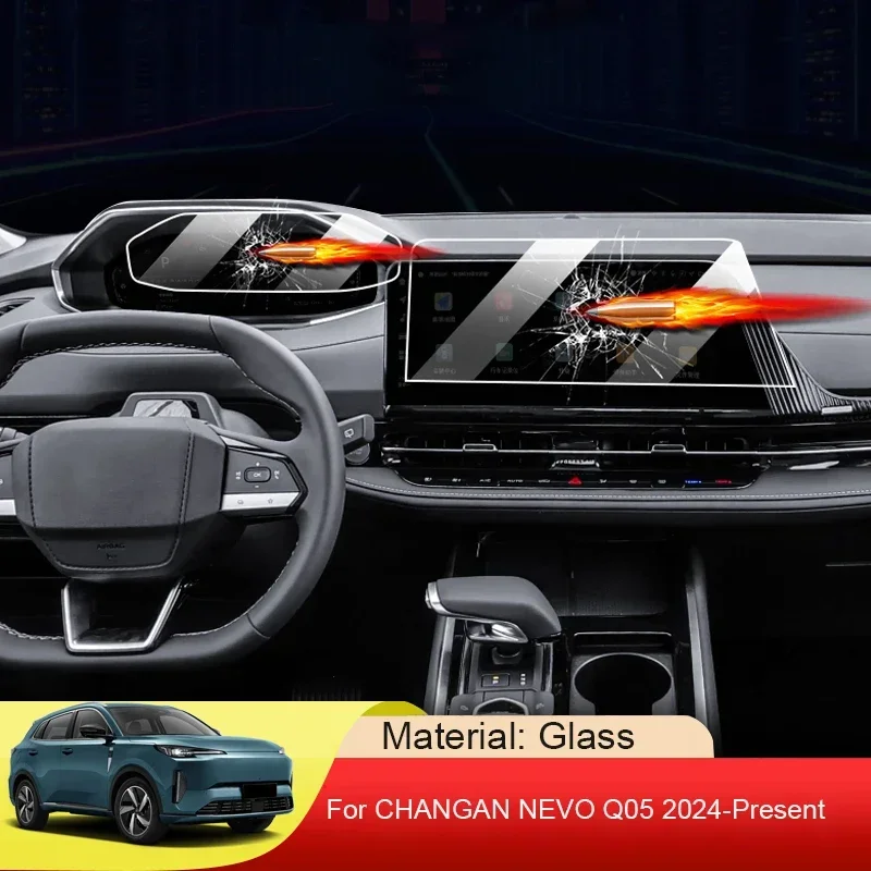 

Car GPS Navigation Screen Protect For CHANGAN NEVO Q05 2024-Present Tempered Film Auto Dashboard Display Sticker Accessory