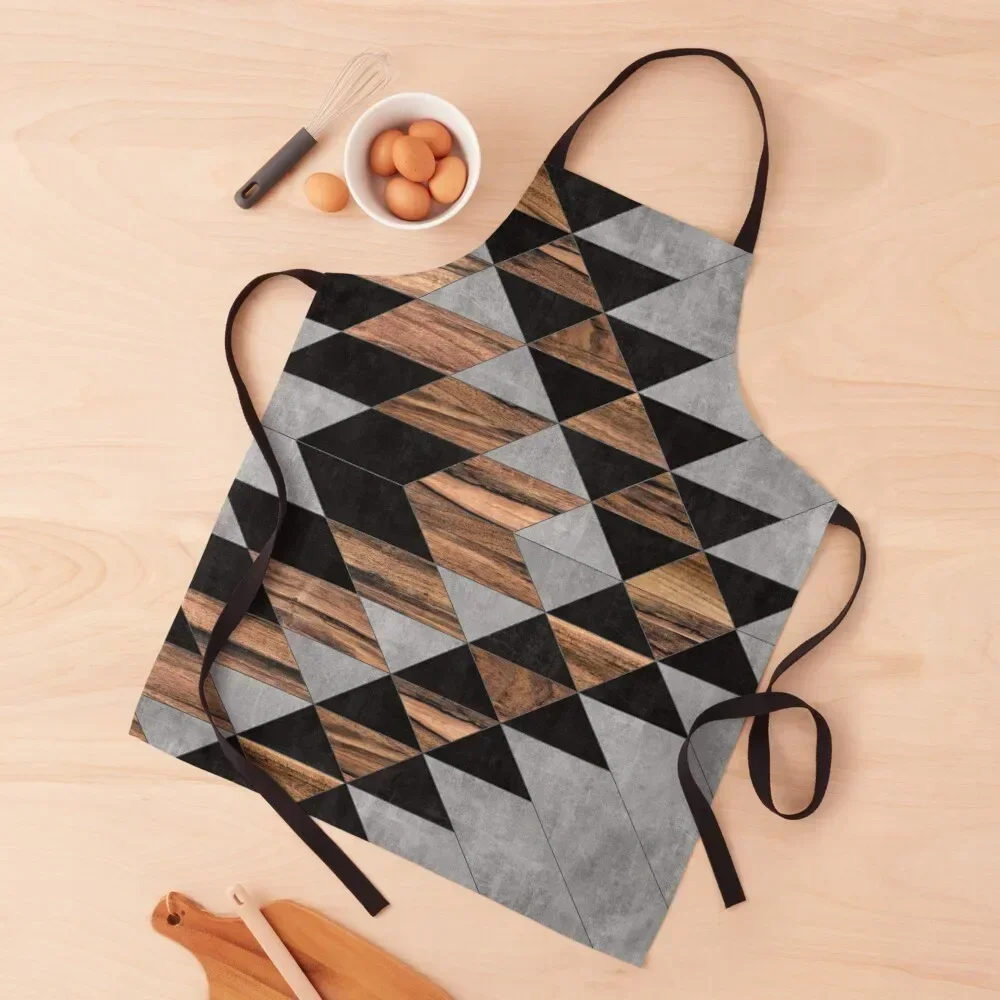 

Urban Tribal Pattern No.10 - Aztec - Concrete and Wood Apron Women's Dresses for home useful pieces Apron