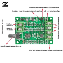 Hard Drive Motor 3/4 Wire 7V-12V Brushless DC Motor Driver Controller Board With Reverse Voltage Over Current Protection