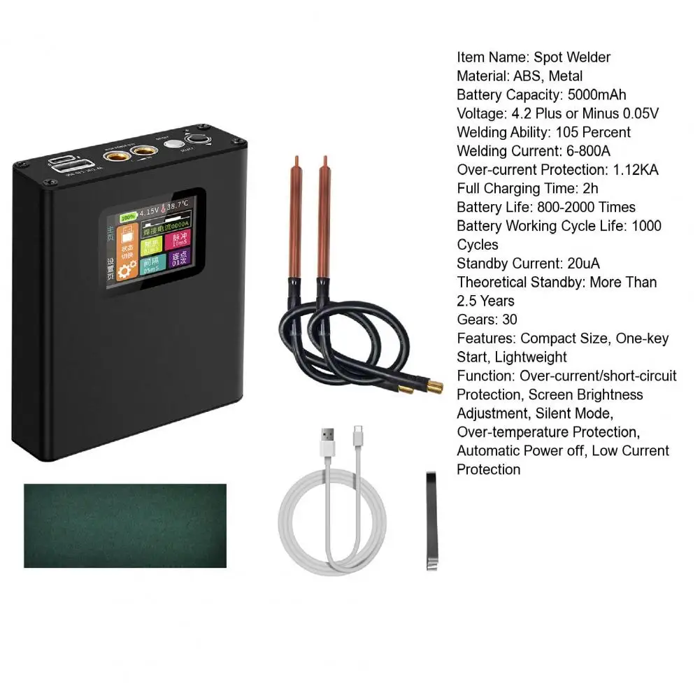 Docreate Spot Welder Machine 0.1-0.15mm Nickel Welding Handheld Machine Digital Display Welder Machine 18650 Lithium Battery