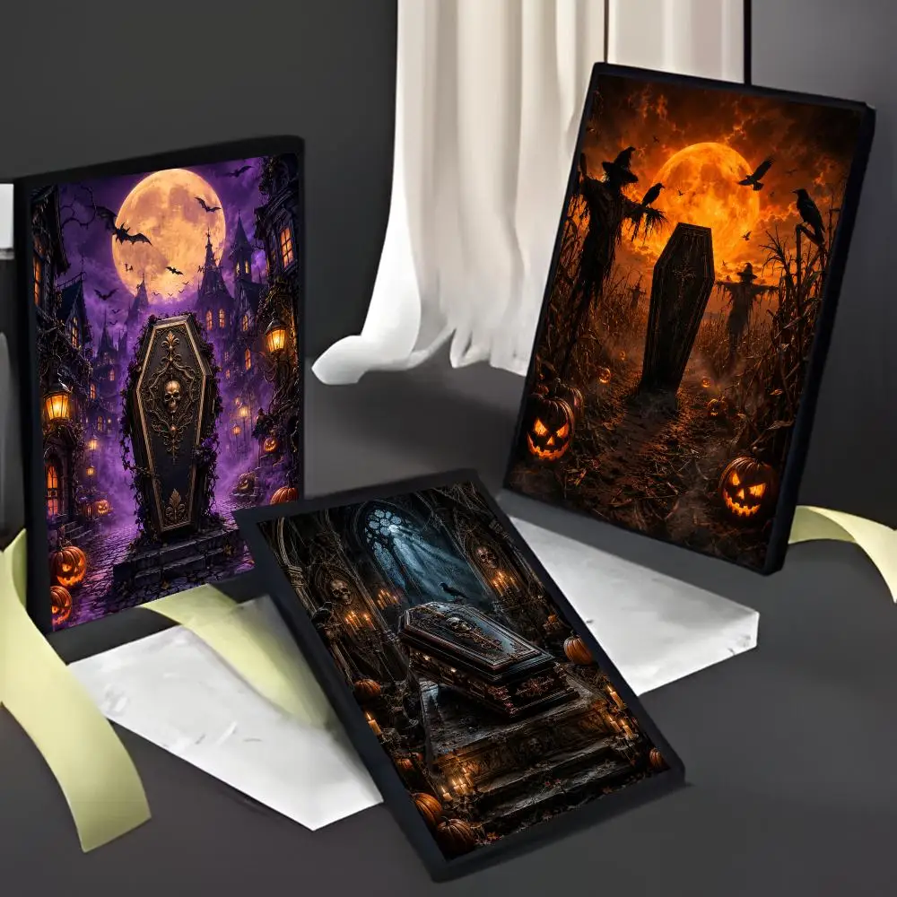 Halloween Coffin Poster American Film Mural Home Childrens Room Wall Decor Print