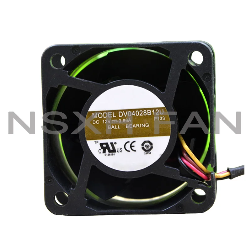 New DV04028B12U 4028 40X40X28MM 4cm Fan 4-Wire Speed 12V 0.66A Axial Cooling Fan