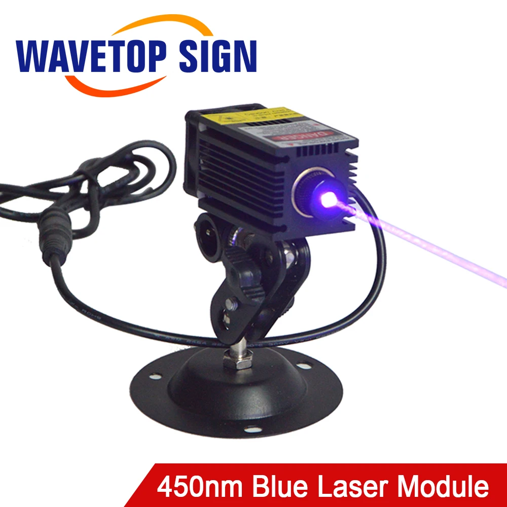 WaveTopSign 450nm 12V High Power Blue Violet Laser Module 7w 10w for Laser Engraving Machine Acessories