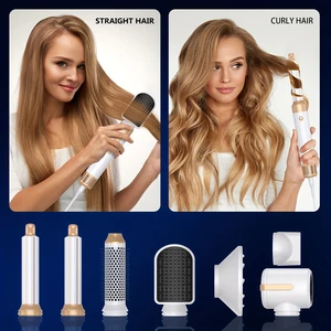 No high speed brush hair dryer with diffuser, ionic dryer blow, hot air style comb, self -stroke, 7 in 1 12 Main Sales Dryer with Curl Diffuser - №5