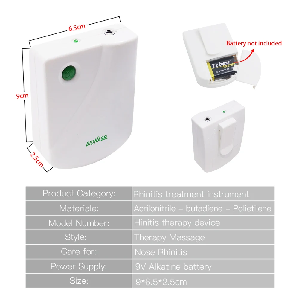 Rhinitis Sinusitis Cure Therapy BioNase Nose Treatment Nose Massage Device Cure Hay Fever Low Frequency Pulse Laser Health Care