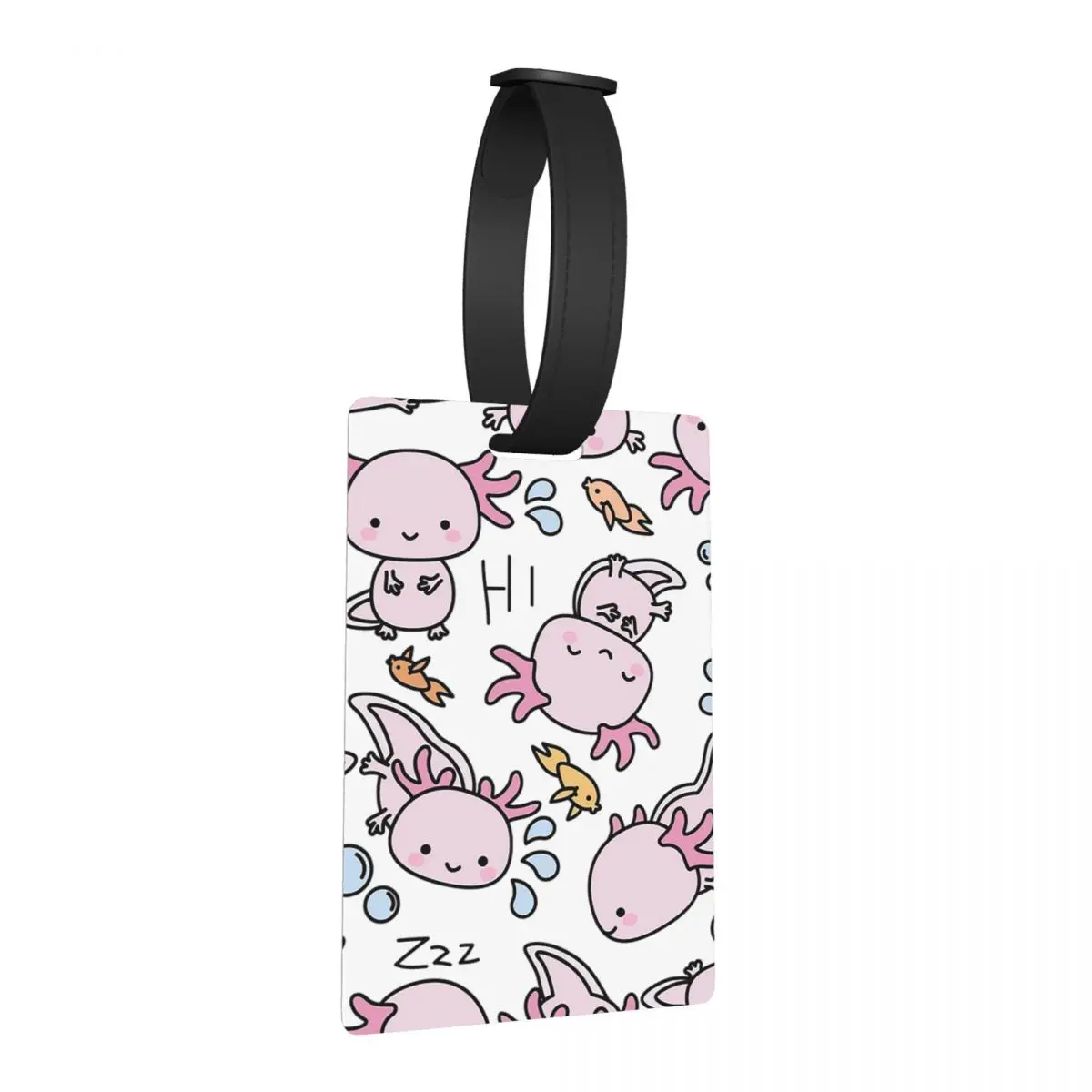 

Swimmy Axolotls Luggage Tags Suitcase Accessories Travel Cute Baggage Boarding Tag Label Holder ID Name Address
