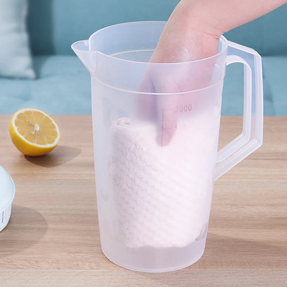 

1pc 2000Ml Large Capacity Cold Water Pitcher Food-Safe Pp Heat Resistant Juice Pot For Home Party Picnic Thanksgiving Beverage