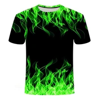 Mens T Shirt Short Sleeve Flame 3D Print Summer Oversized Breathable Fitness Sports Shirt Woman T-Shirts Outdoor Running Tops 6