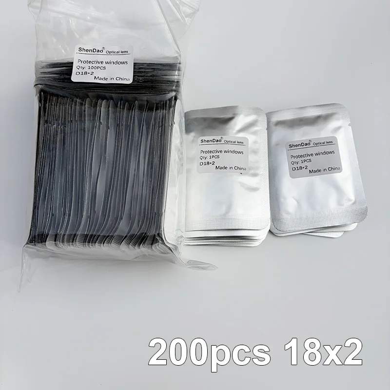 200 Stück Laserschutzlinsen 18x2 Laserschweißlinsen für CQWY SUP WSX 18x2 20x2 20x3 Laserschweißmaschinen-Schutzlinsen – Detail 4