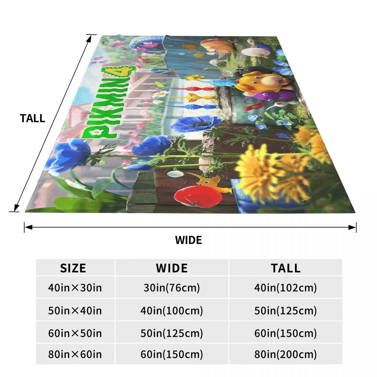 Pikmin Blankets Fleece Sofa Throw Blanket Multi-function for Couch Bedding Office Throws Bedspread Quilt