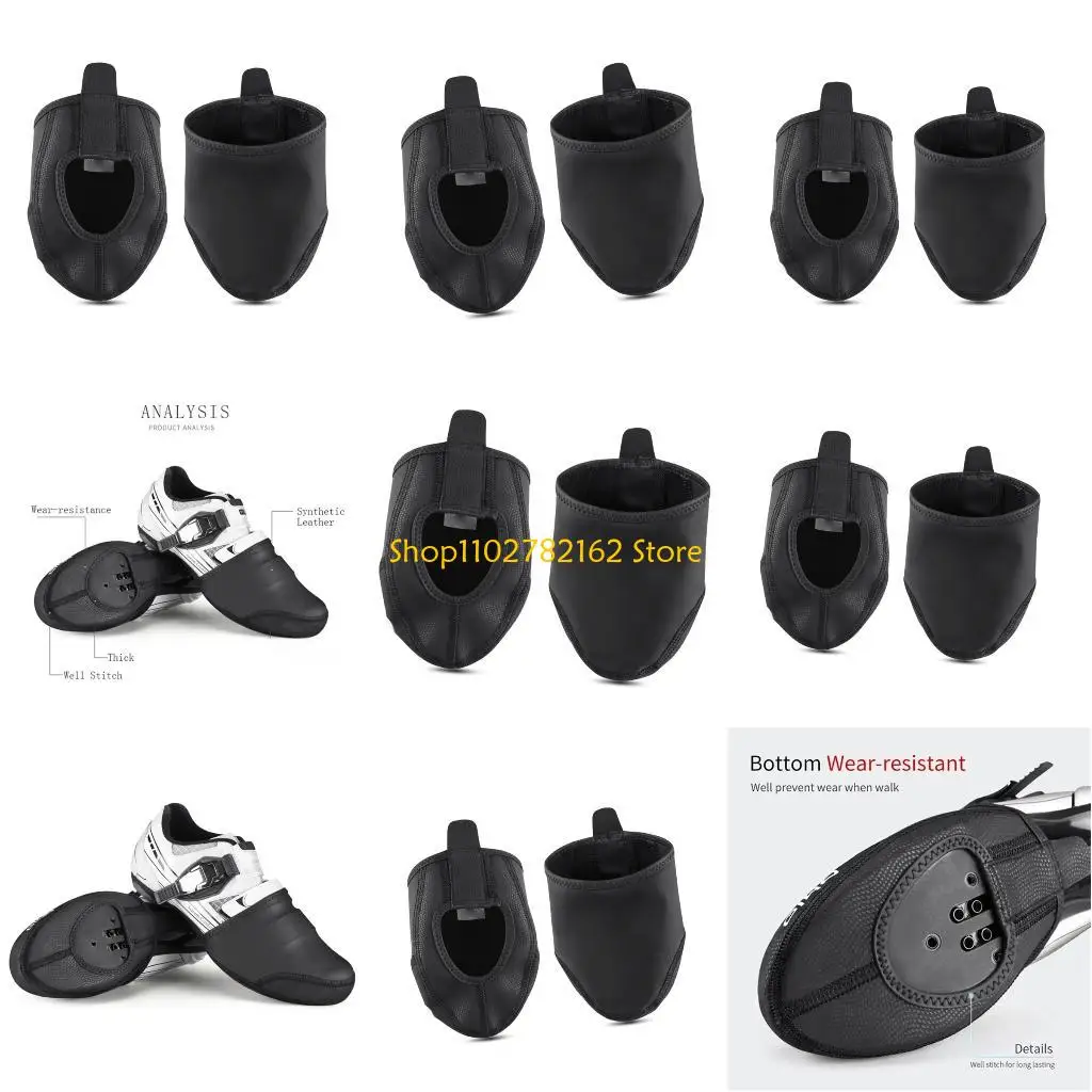 

547B Windproof Half Toe Bicycles Shoe Covers Cold Weather Cycling Accessories 1 Pair