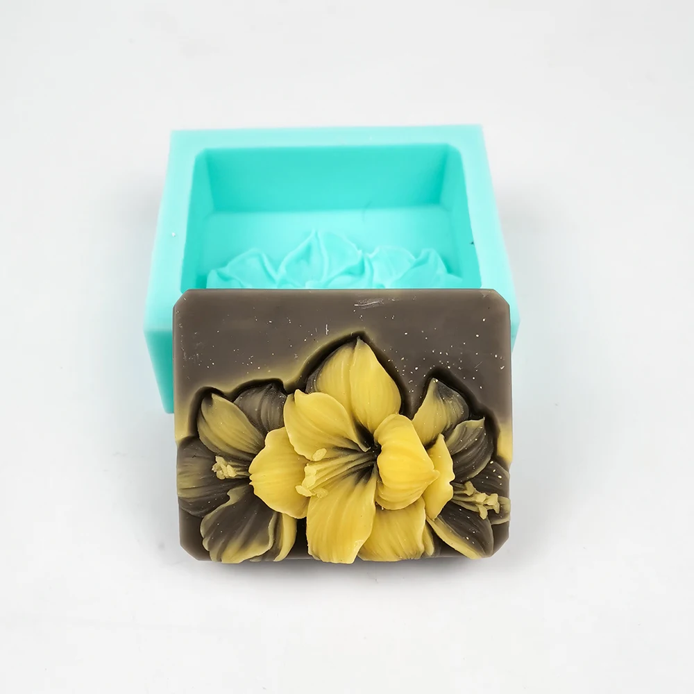 

HC0413 PRZY Orchid Mold Gypsum Chocolate Candle Mold Lily Soap Molds Silicone Clay Resin Beautiful Flower Moulds