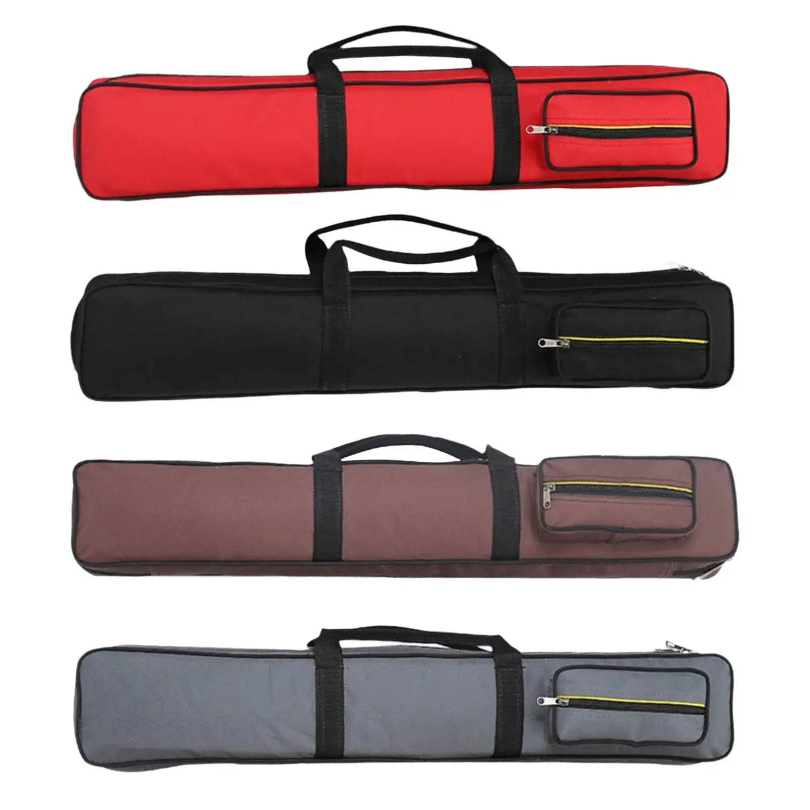 8 Holes Billiards Pool Cue Case Portable Handle Protector with Zippered Pocket Oxford Cloth Organizer Snooker Cue Storage Pouch