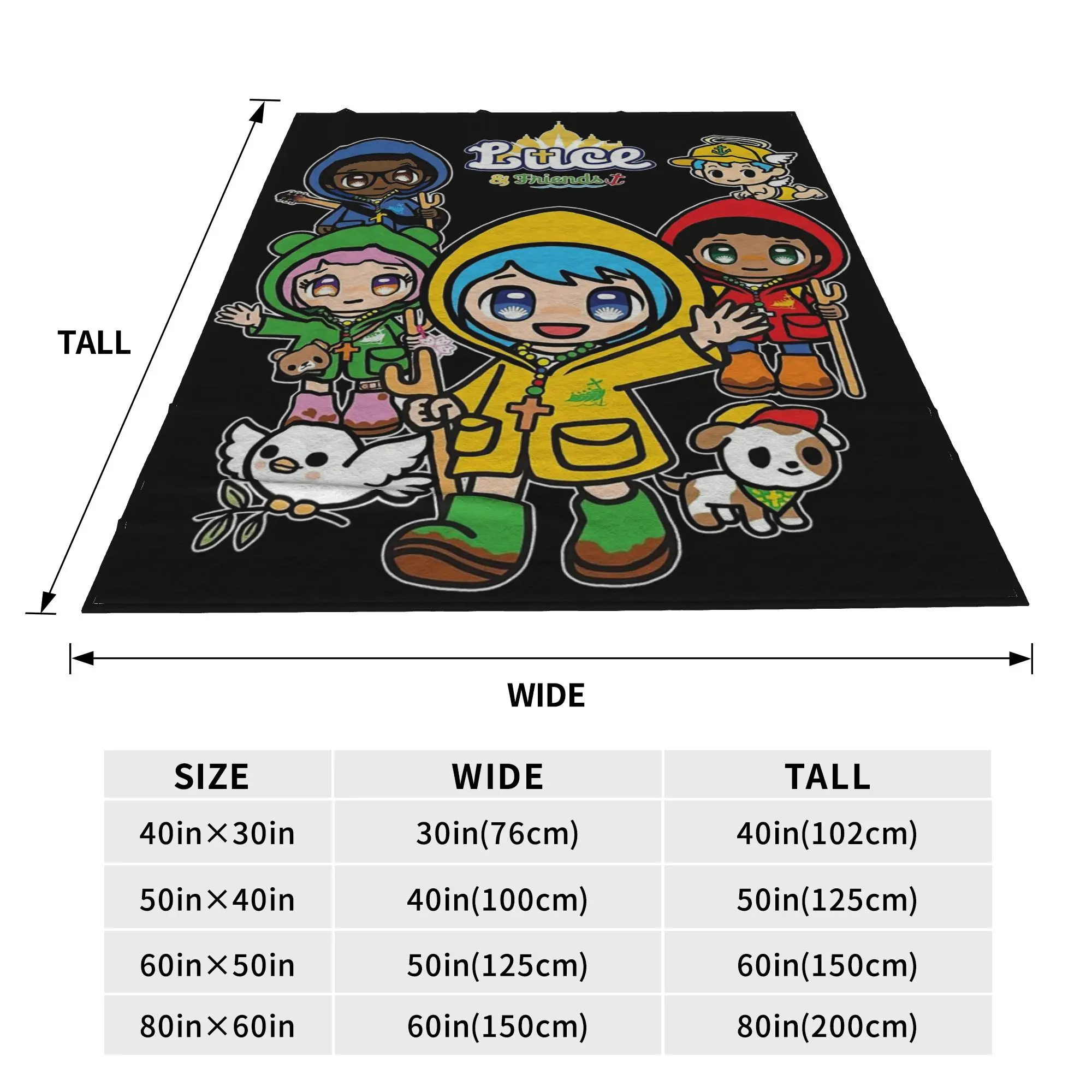 Luce Vatican Mascot Catholic Church 2025 Blanket Warm Fleece Sofa Throw Blanket for Couch Bedding Outdoor Throws Bedspread Quilt