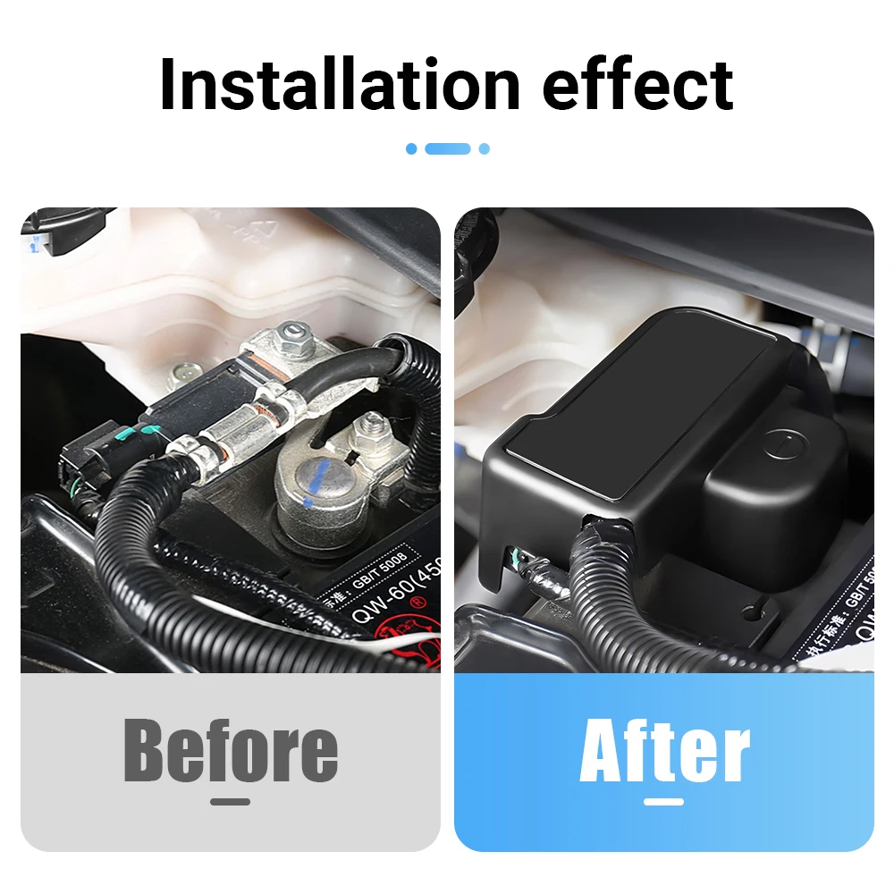 ABS Car Engine Battery Anode Negative Electrode Terminal Protection Cover Case For Honda CR-V 2023 2024 2025 CRV 6th Gen Hybrid