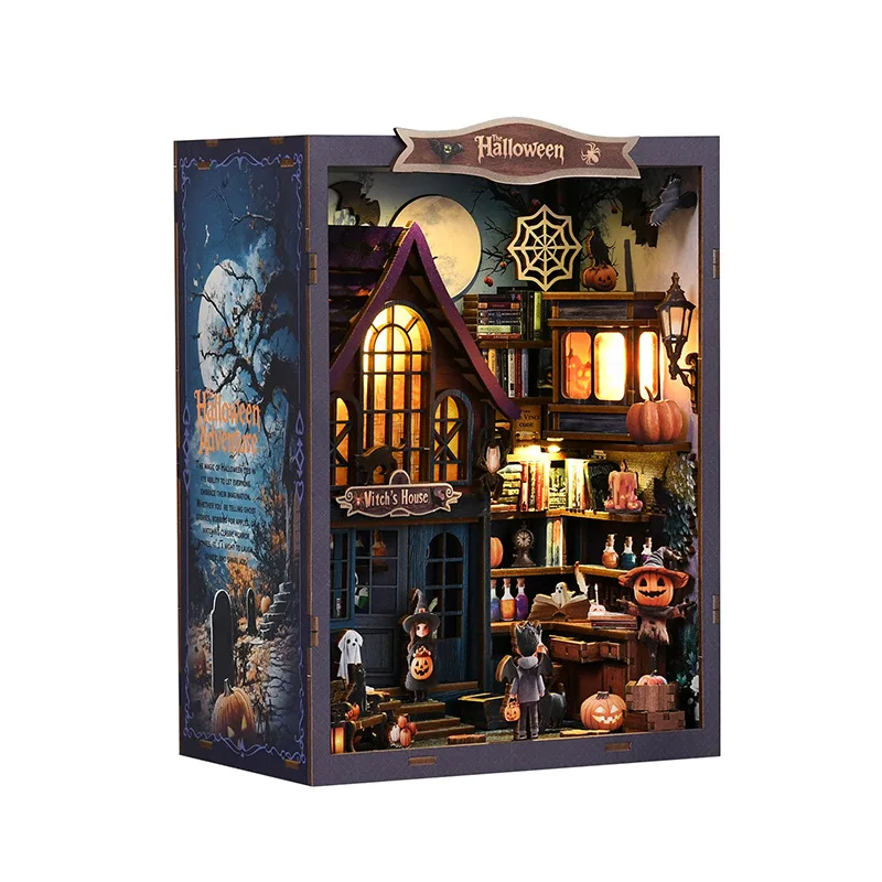 Castle Wonderful Night Cross-border New Product DIY Cabin 3D Three-dimensional Assembling Bookstand Miniature Model Building