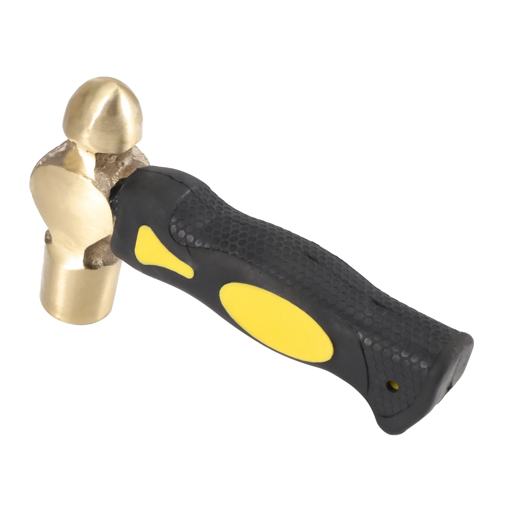 |NEWAA73|1Lb Brass Metal Stamping Hammer Double-Face Mallet Heads Brass Hammer with Iron Anvil for DIY Crafts Arts Jewel