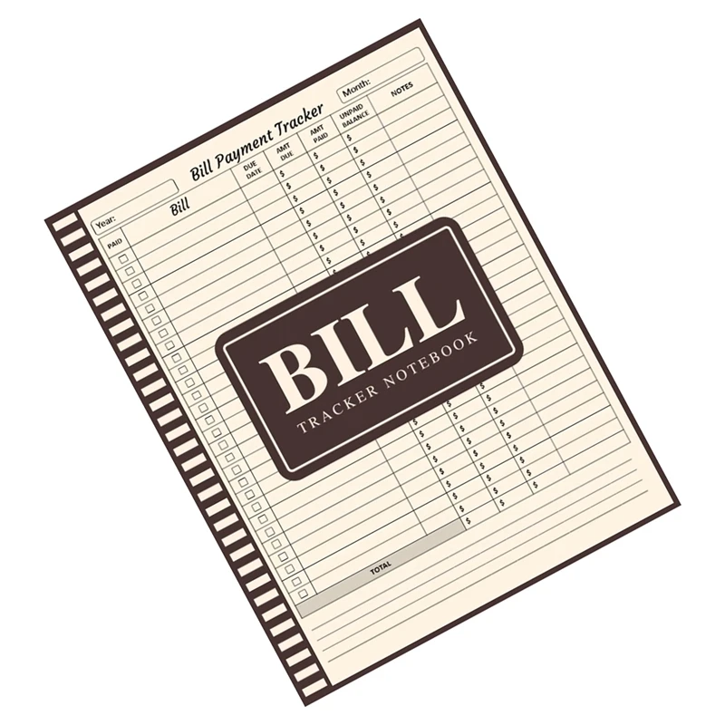 Bill Tracker Notebook - ผู้จัดระเบียบบิลรายเดือนและผู้วางแผนสําหรับการจัดทํางบประมาณส่วนบุคคล การเงิน ผู้จัดรายการตรวจสอบการชําระเงิน