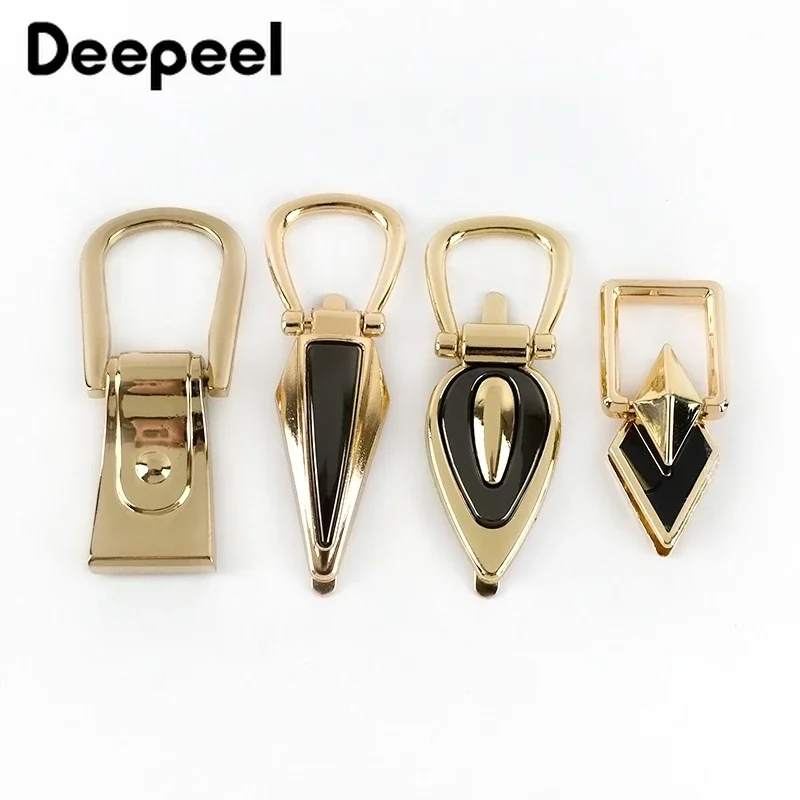 4Pc Fashion Metal Bag Side Clip Ring Buckle Chain Handle Screw Clasp Hang Hooks DIY Luggage Hardware Sewing Decoration Accessory