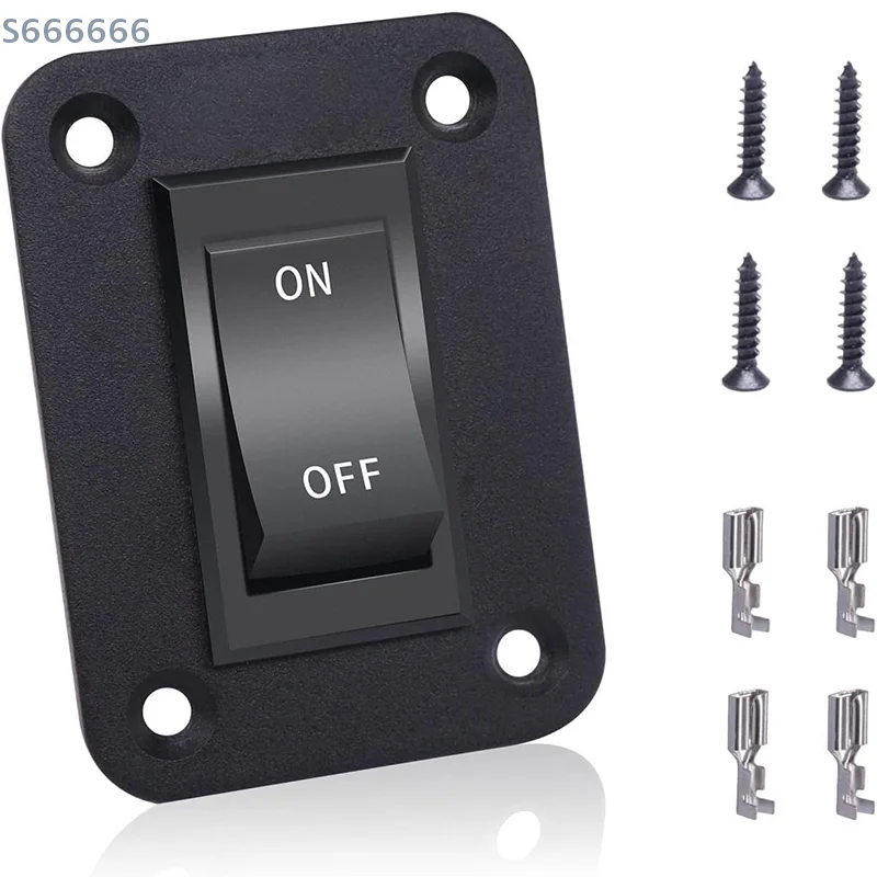 

KCD2-7 Black Marine Toggle Switch 4-pin Toggle Switch 4-pin DC Panel Rocker Switch