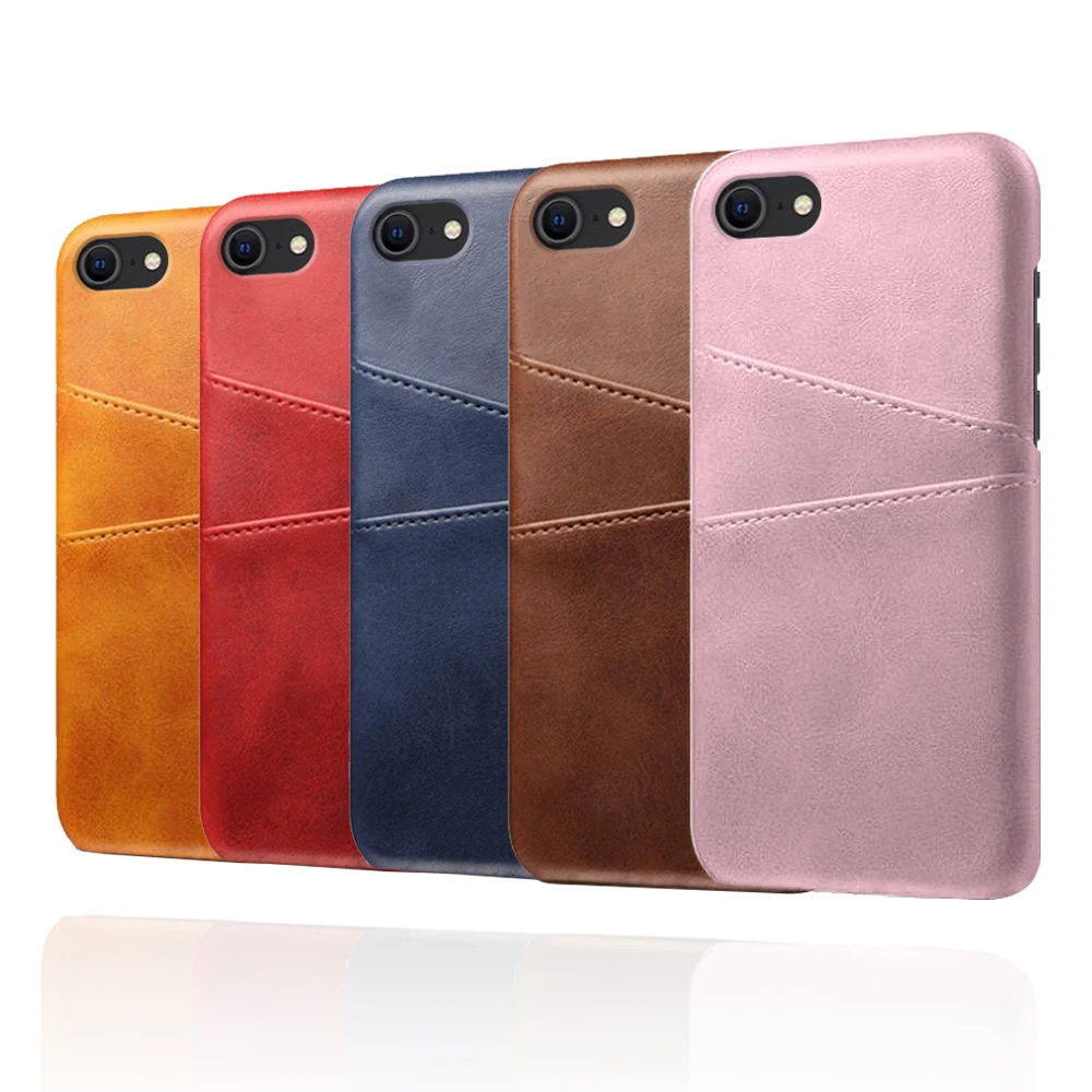 for SE 2022 Case For iPhone SE3 2022 Case with 2 Credit Card For iPhone SE 2022 ID Holder Slots Cover For iPhone SE3 A2783 A2784
