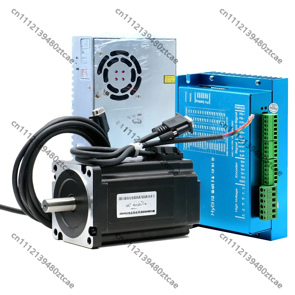 34 86mm Closed Loop Stepper Motor Kit 4.5N/8.5N/12N Torque With HBS86H Hybrid Servo Driver 400W 60V Power