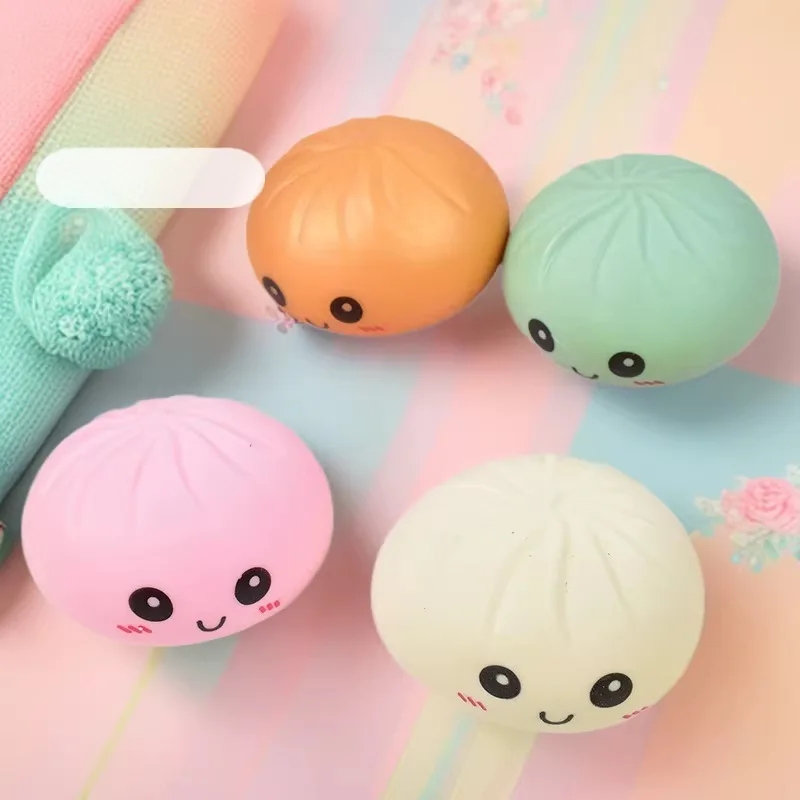 Spot Decompression Color Smiling Face Simulation Steaming Basket Big Buns Kneading And Quickly Rebounding  To Give To Relax Mind view 3