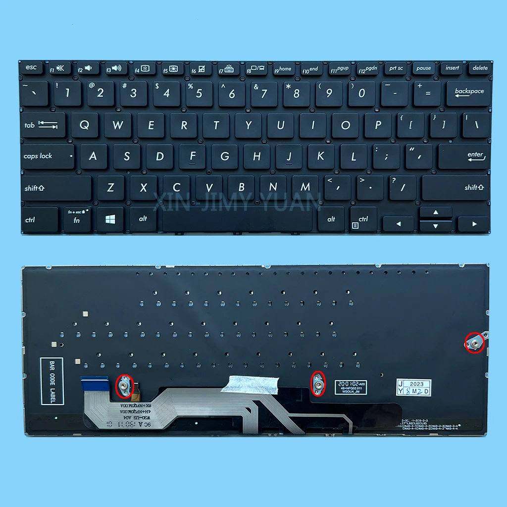 Teclado retroiluminado para Asus, ZenBook Fip, UX362, UX362CA, UX362F, UX362FA, Q326, Q326FA, UX362, EUA