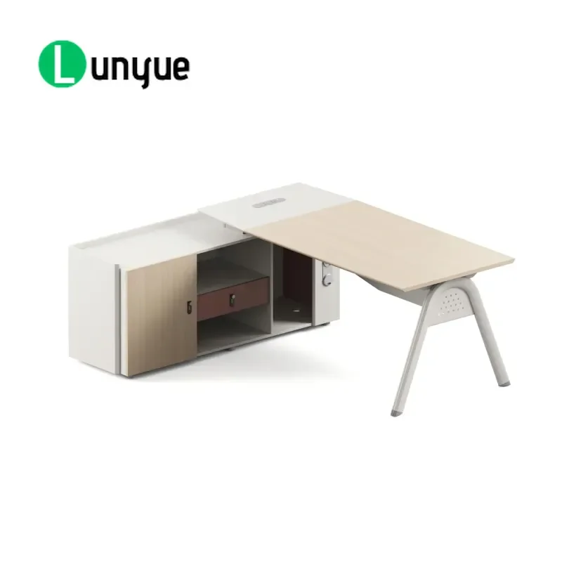 Modern Luxury L-Shaped Executive Desk for Home Office Large Computer Workstation Spacious Family Writing Table Stylish Design