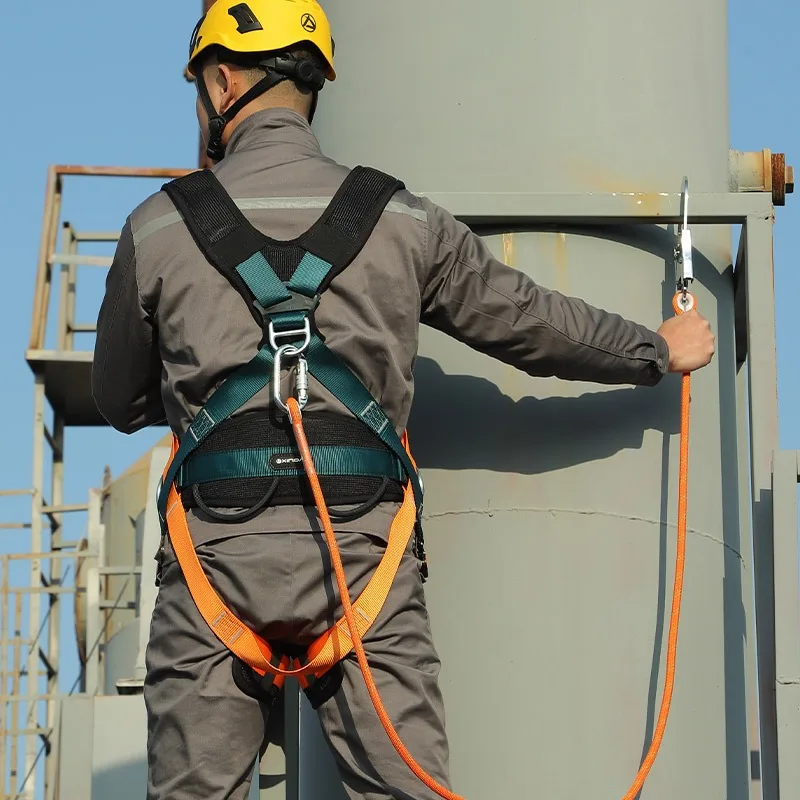 P608 Outdoor High-Altitude Operation Wear-Resistant Anti Fall Safety With Hook, Double Hook Connection Rope