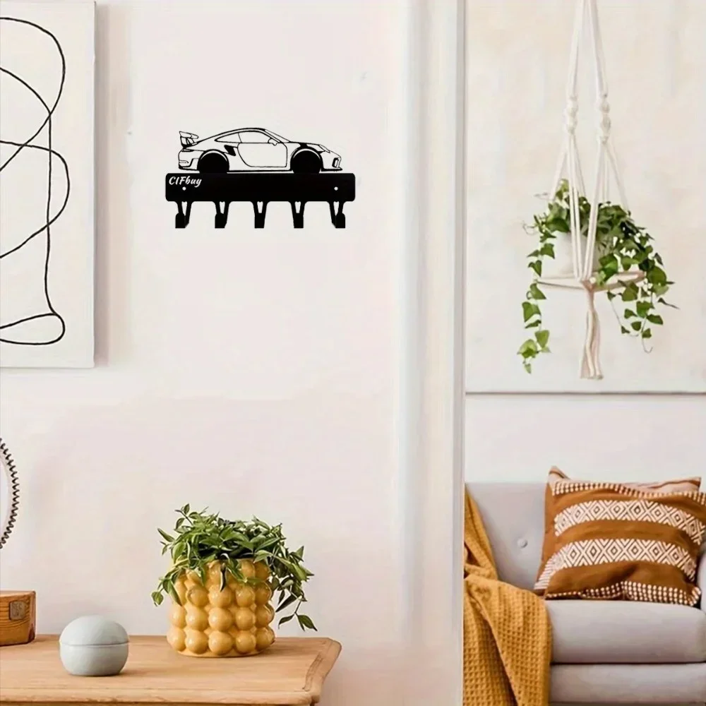 Sport Car Metal Wall Art, Boys And Girls Room Kindergarten Living Room Nursery Bedroom Decor Halloween Decor Iron Crafts