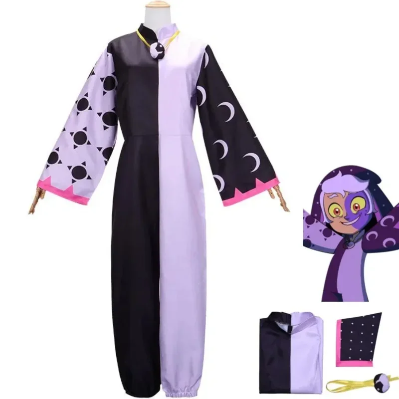 

Anime American Owl House King Collector Cosplay Costume Purple Jumpsuit Adult Kids Boy Girl Kawaii Halloween Carnival Party Suit