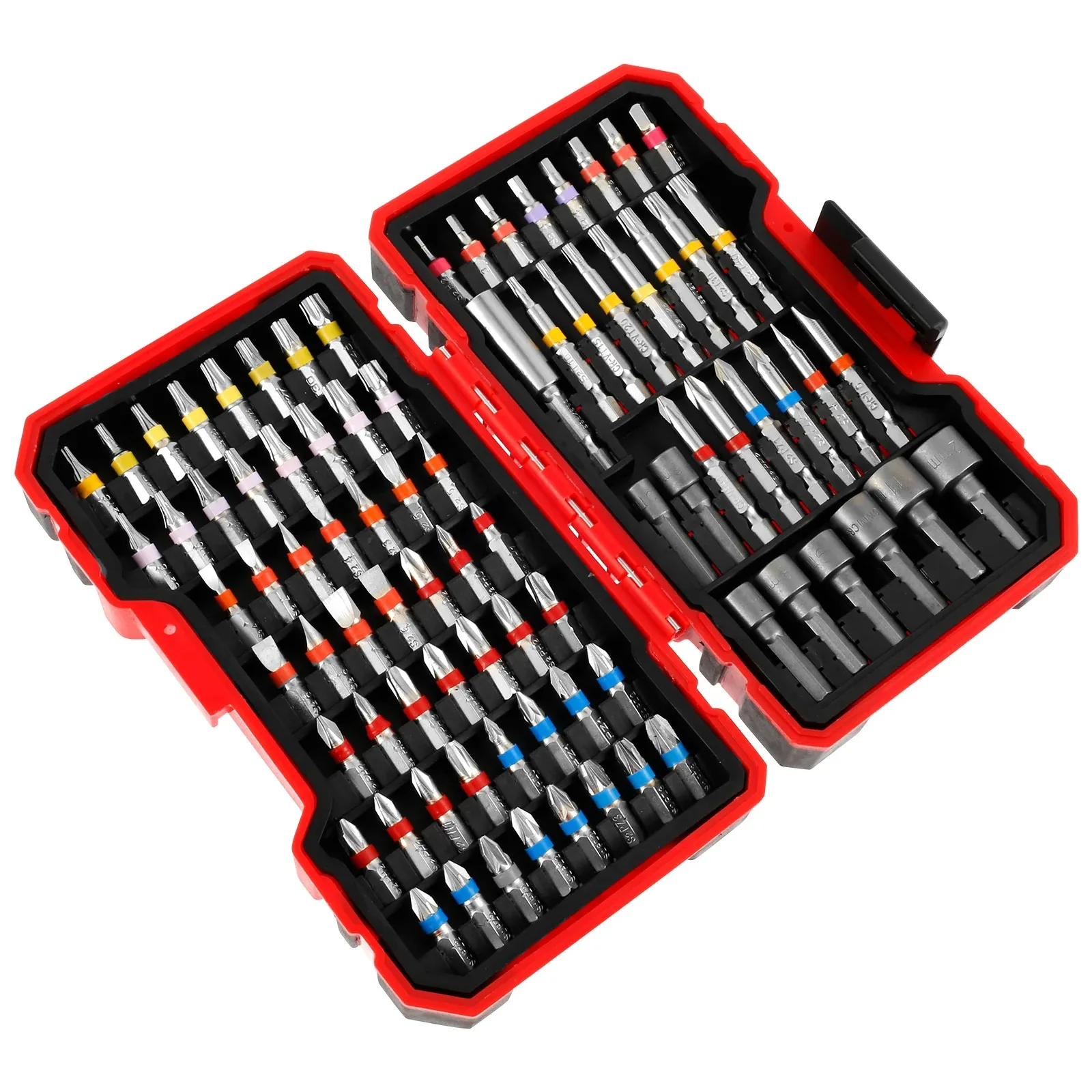 83Pcs Screwdriver Bit Set Colorful Security Bits Electric Screwdriver Set with Case Portable Steel Magnetic Long Drill Bit Set.