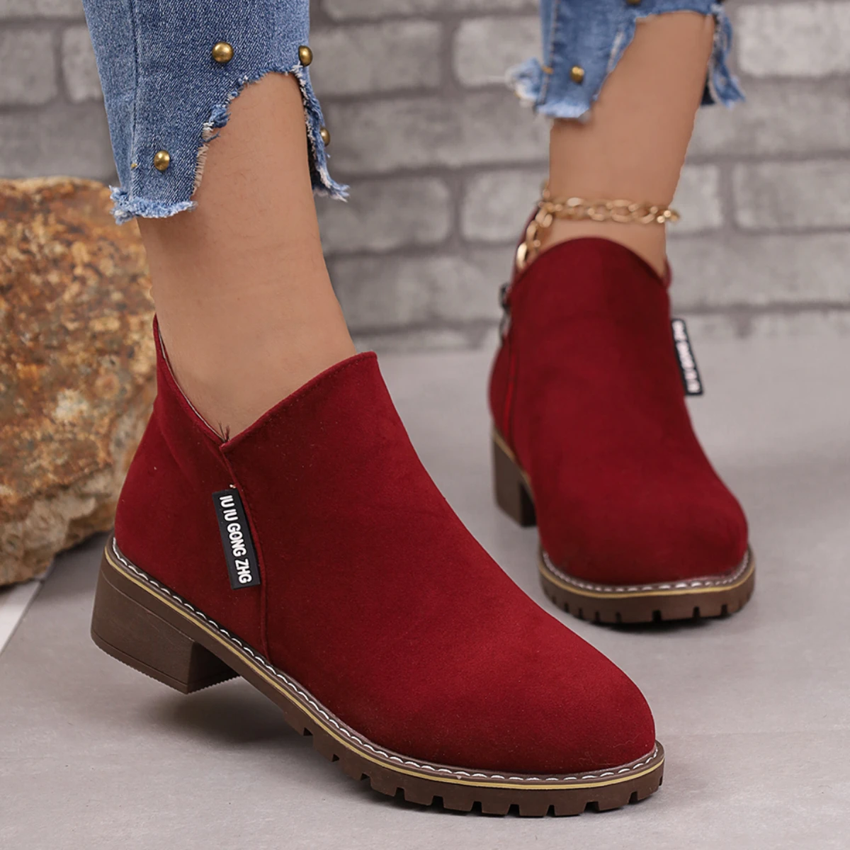 

Women Boots Fashion Thick Sole Ankle Boots Comfortable Snow Shoes for Women Female Plus Size Platform Boots Botas De Mujer 2024