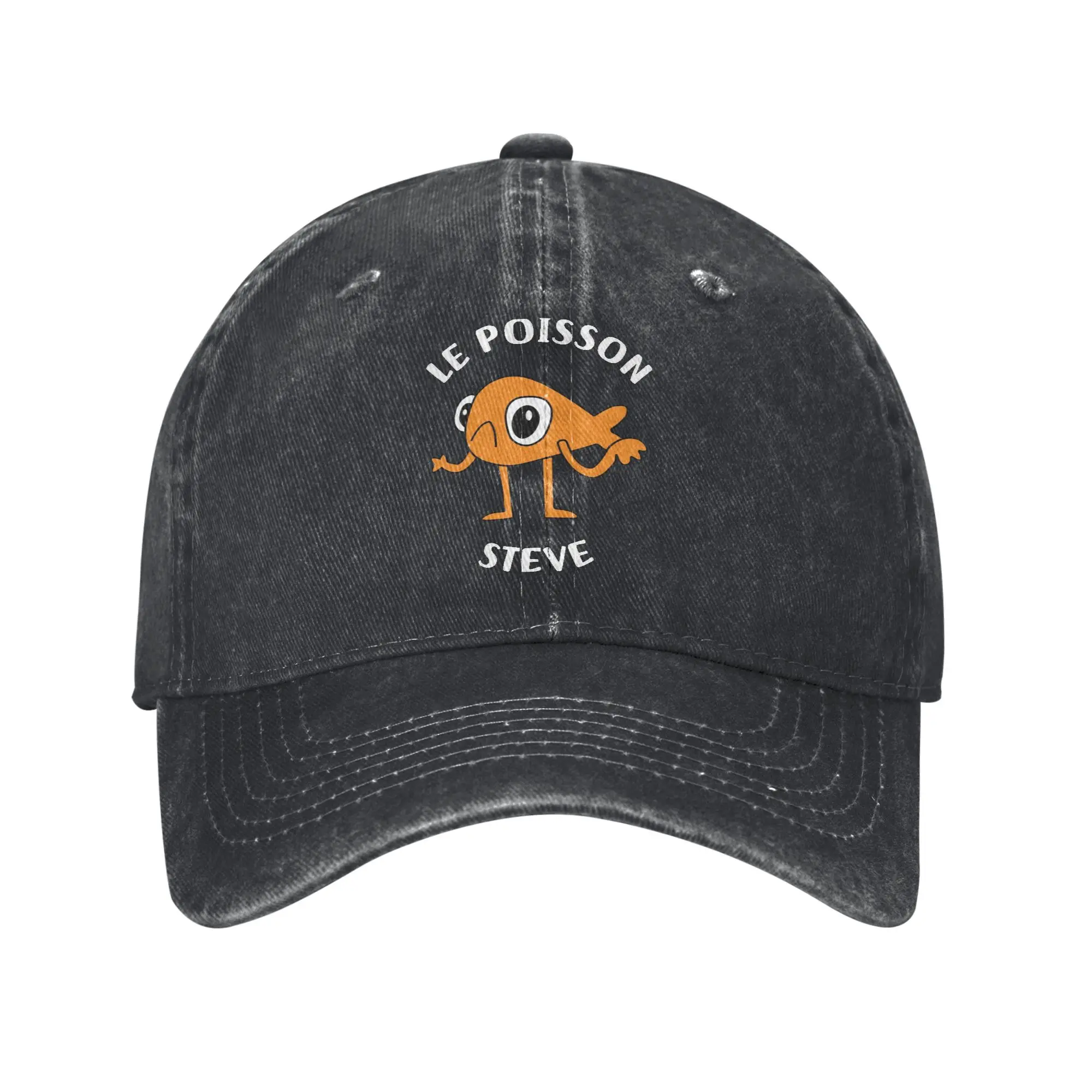 

Бейсбольные кепки Fish Le Poisson Steve Meme, винтажная джинсовая потертая шляпа Snapback для мужчин и женщин, регулируемые шапки, кепка