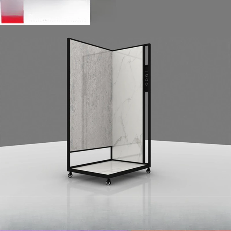 Screen shelf sample display stand, ceramic tile, stone porcelain sheet wood floor display stand shop, multi-functional vertical