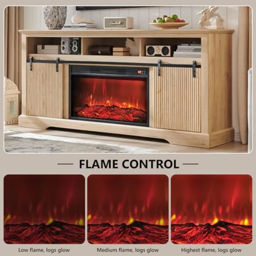 30 Inserti per caminetto elettrico con telecomando 3 impostazioni di fiamma Funzionalità del riscaldatore Funzionamento a basso rumore Sovraiscaldamento timer da 6 ore